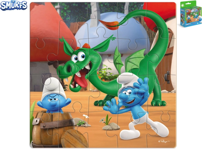 Smurfs Puzzle – Hide-and-Seek with a Dragon (20 pieces)
