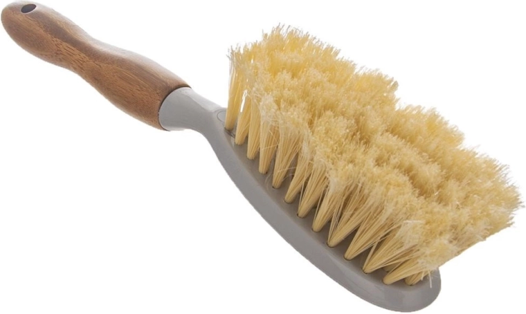 Ergonominis šepetėlis su bambukine rankena