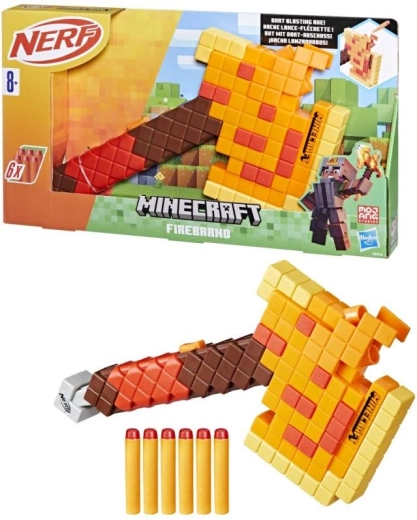 Nerf Minecraft Firebrand putų šautuvas kirvio formos