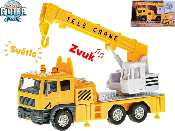 Kids Globe Traffic kranas su šviesomis ir garsais 15 cm