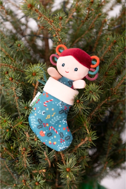 Lilliputiens Christmas Elf with Blue Stocking