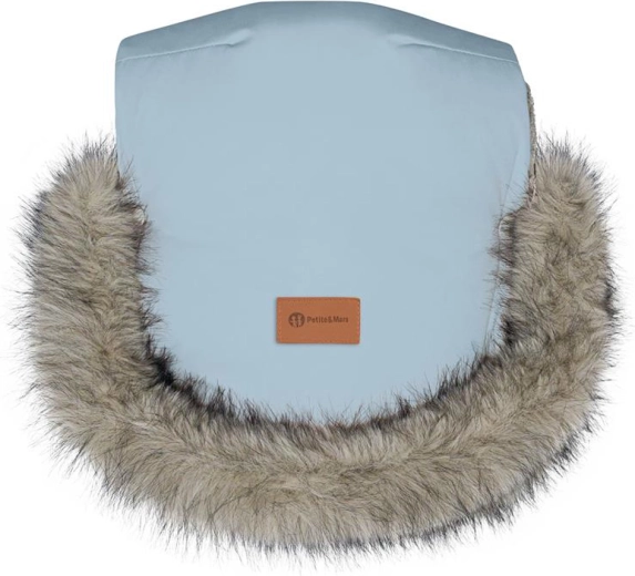 Žieminės vežimėlio pirštinės su kailiuku PETITE&MARS Furry Sky Whisper