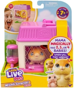 Little Live Pets Mini Mama žiurkėnas su netikėtais jaunikliais namelyje