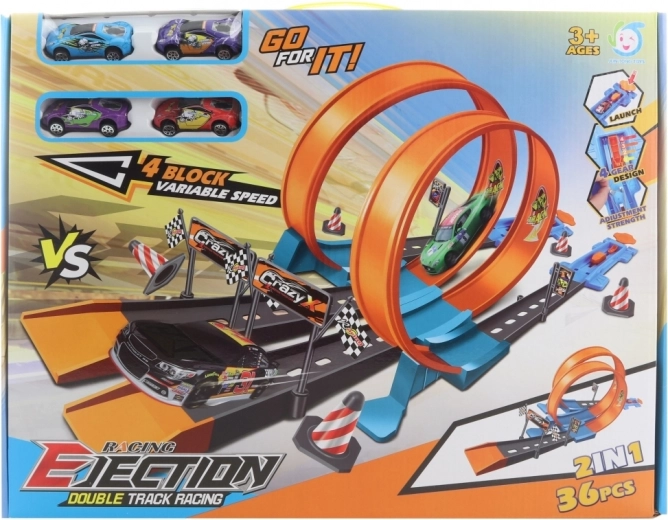 Pilnas rinkinys su 4 automobiliukais