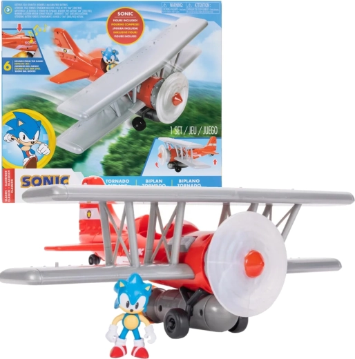 Sonic The Hedgehog Tornado Biplane rinkinys su Jakks Pacific figūrėle