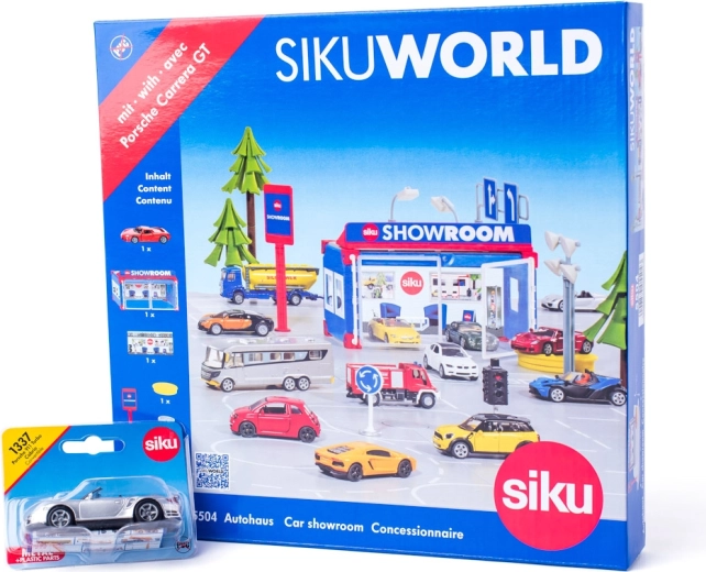 SIKU World autosalonas su Porsche 911 Turbo modeliuku