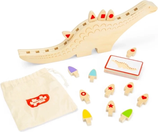 Bigjigs Toys medinis rūšiavimo žaidimas dinozauras