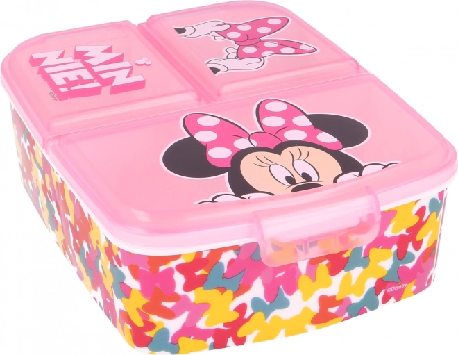 Vaikiška MINNIE Mouse daugiafunkcė priešpiečių dėžutė su pertvaromis