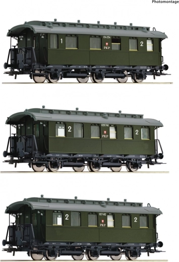 Roco set of 3 PKP passenger coaches H0