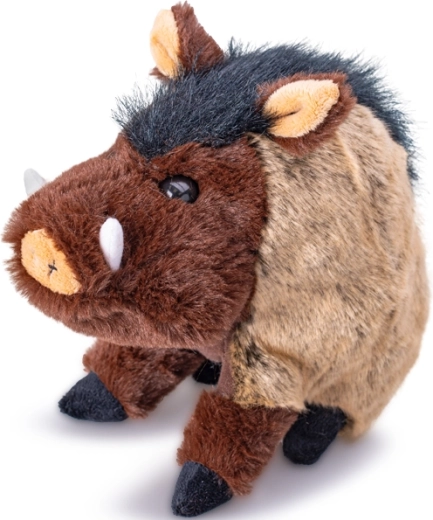 Plush Wild Boar 22 cm – realistic sitting toy