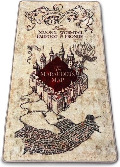 Durų kilimėlis Harry Potter „Klastūno žemėlapis“ 76 × 133 cm
