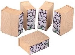 BABU traukinukų bėgiai – atramos 6,5 cm, 4 vnt. rinkinys