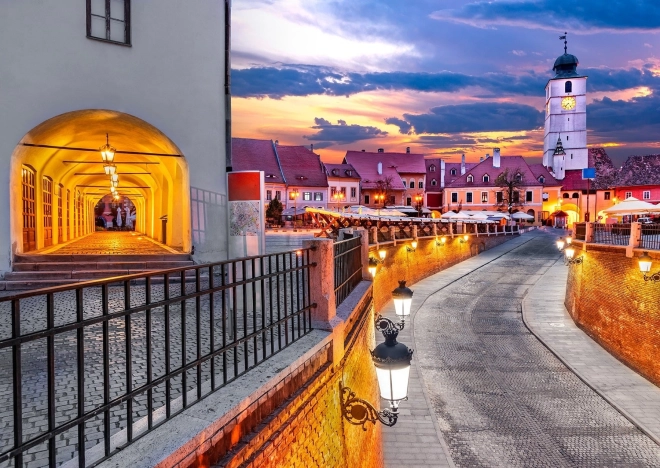 Puzzle Small Square, Sibiu, Romania 1000 pieces ENJOY