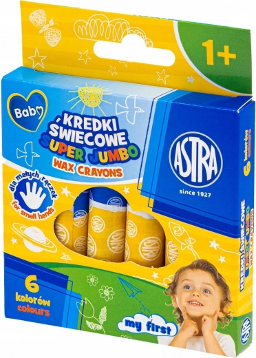ASTRA vaškinės kreidelės jumbo 6 vnt.