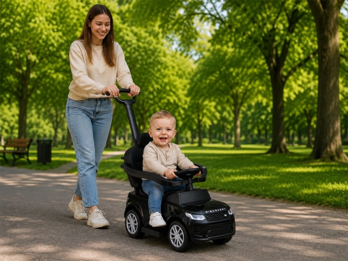 2-in-1 ride-on and push car