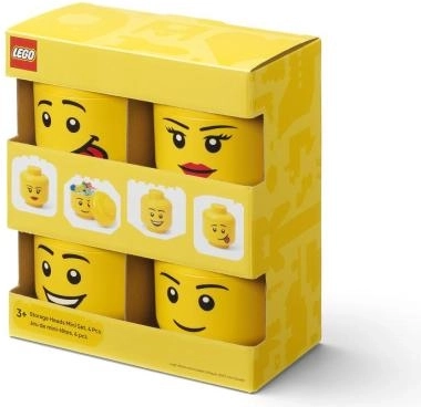 LEGO mini daiktadėžės galva, multipakas 4 vnt.
