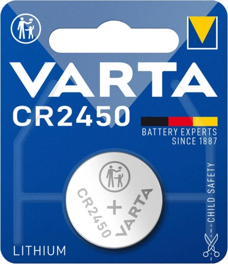 Ličio mygtukinė baterija CR2450 Varta