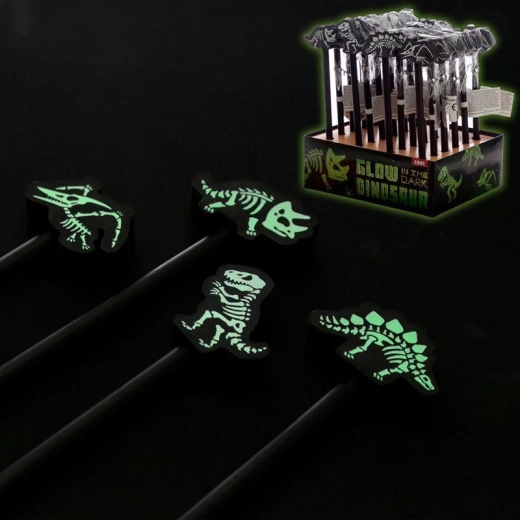 Dinosaur pencil with glowing eraser - 1 piece