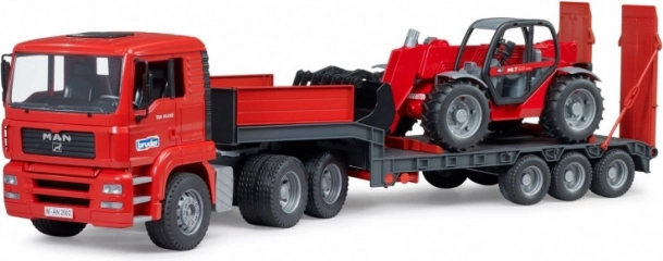 Sunkvežimis su puspriekabe MAN TGA ir teleskopiniu krautuvu MANITOU 1:16