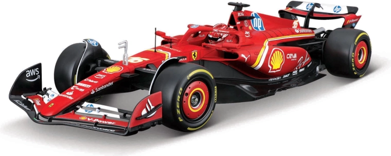 Ferrari SF-24 Charles Leclerc 1:24 modelio konstruktorius iš Bburago