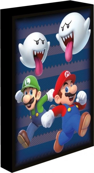 Šviečiantis LED paveikslas Super Mario 30x40 cm