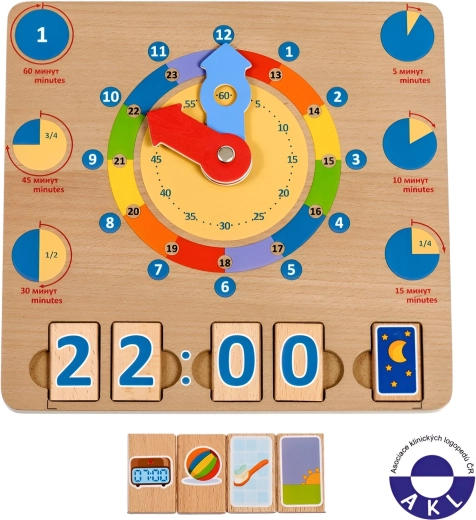 Lucy & Leo Learning to Tell Time – Wooden Educational Activity Board