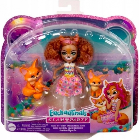 Enchantimals Filigree Fox su lapių šeimynėle