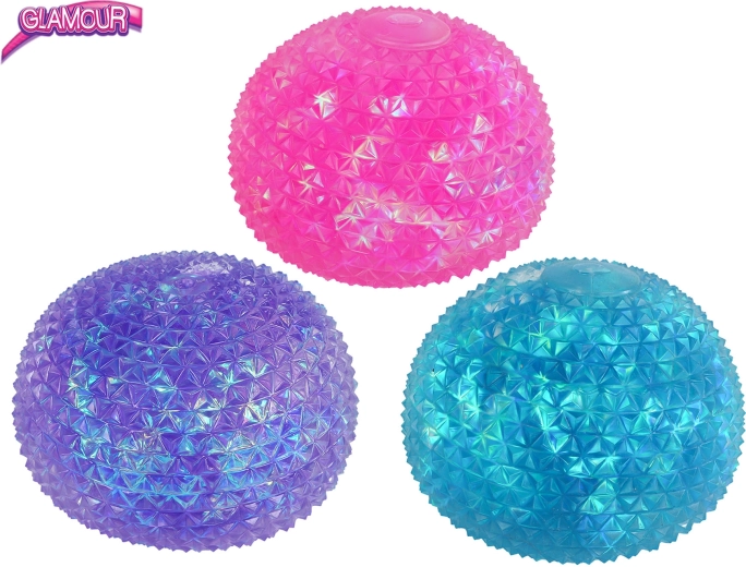 Glamour kristalinis tamprus antistresinis kamuoliukas Sugar 10 cm (6 vnt.)