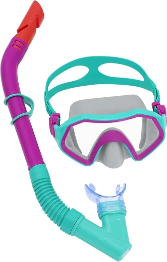 Kids’ snorkeling set purple–turquoise Bestway (mask + snorkel)