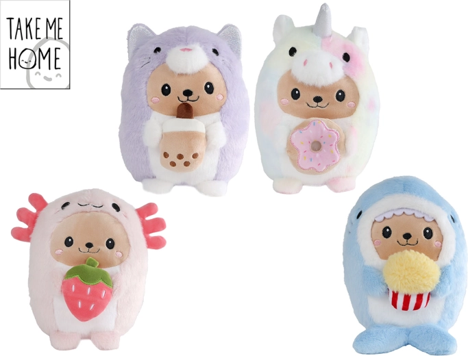 Pliušinis kawaii gyvūnėlis su maisto motyvu 23 cm Take Me Home