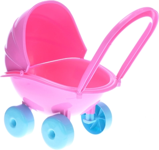 Gilus plastikinis vežimėlis lėlėms – rožinis