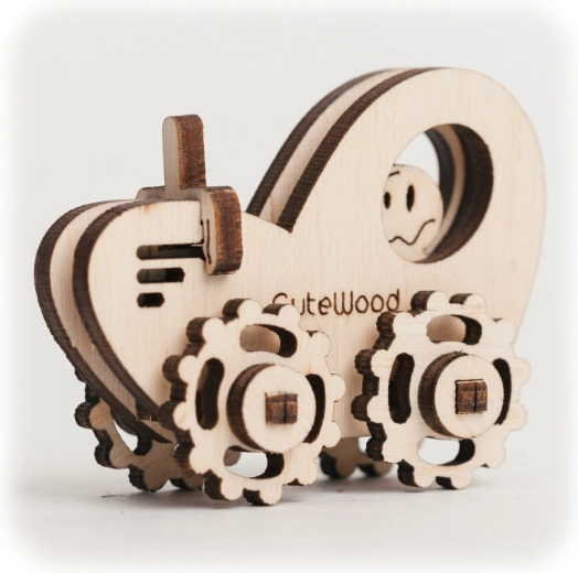CuteWood wooden 3D tractor puzzle