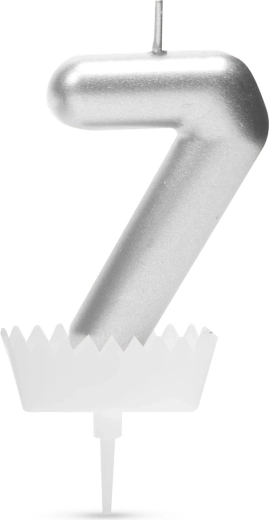 Tortinė žvakutė su skaičiumi 7