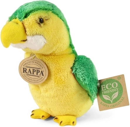 Rappa Green Plush Parrot 15 cm ECO-FRIENDLY