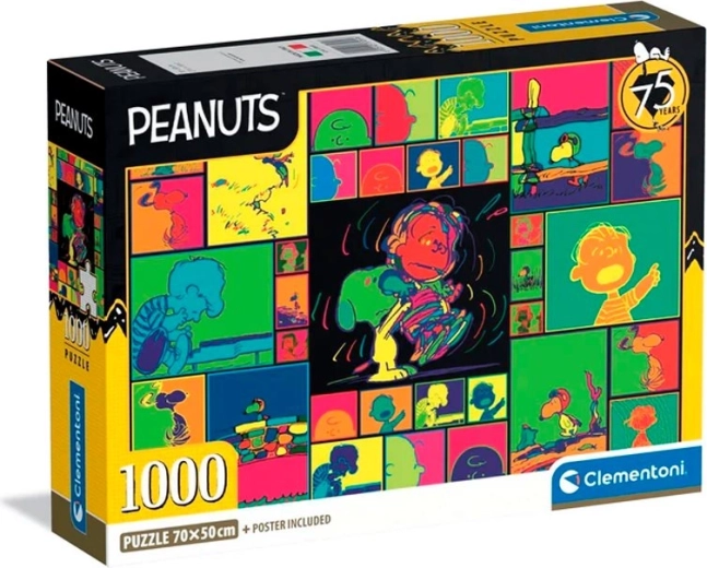 Clementoni dėlionė Peanuts spalvingas koliažas 1000 dalių