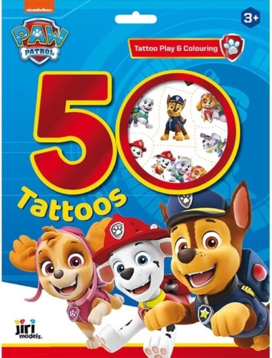 Tatuiruočių rinkinys su PAW PATROL herojais, daugiau nei 50 tatuiruočių
