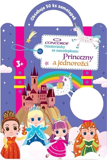 Spalvinimo knygelė su lipdukais CONCORDE – princesės ir vienaragiai