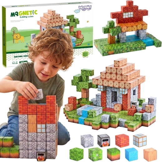 Woopie World of Blocks Magnetic Building Blocks, 108 Pieces