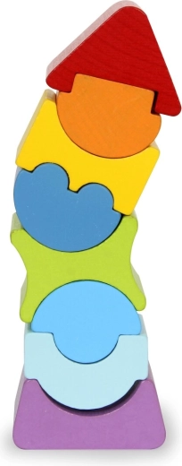 Wooden Stacking Tower Kidiwood, 8 Pieces