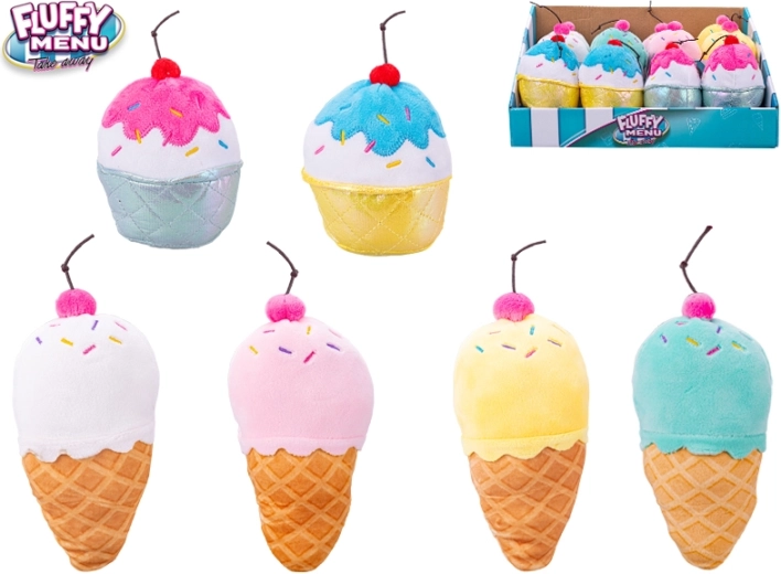 Pliušiniai žaislai Fluffy Menu – ledai ir keksiukas