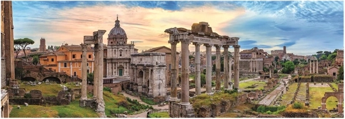 Clementoni panoraminė dėlionė 1000 dalių Roma – Forum Romanum saulėlydžio metu (High Quality Collection)