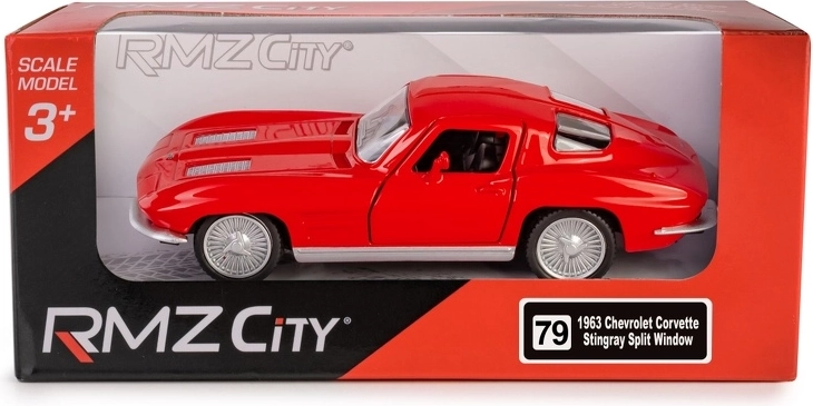 Metal model Chevrolet Corvette Stingray 1963 Split Window 1:35 red