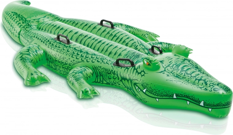 Pripučiamas krokodilo gultas su rankenomis 203 × 114 cm Intex