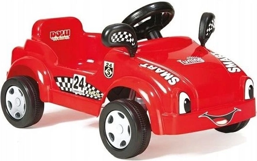 Dolu vaikiškas pedalinis automobilis, raudonas