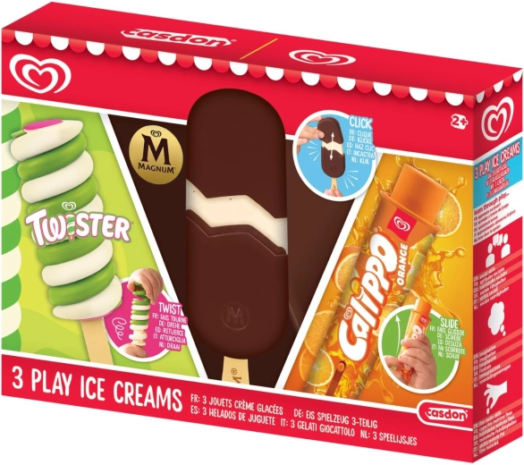 Three iconic ice creams in one set