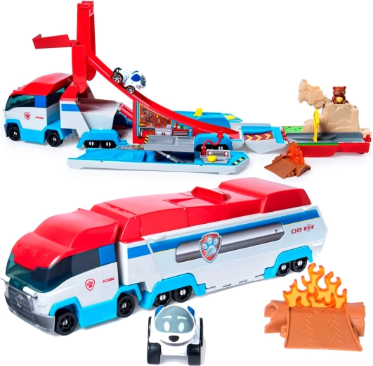 2 viename transformacija: vilkikas, virstantis žaidimų stotimi