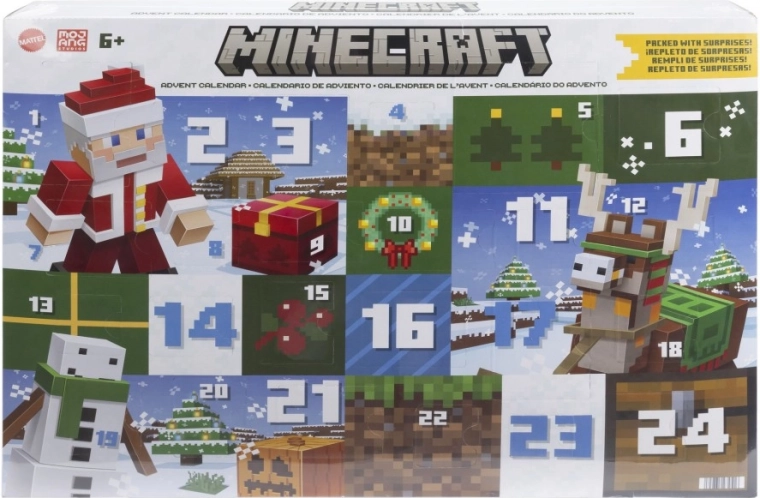 Minecraft advento kalendorius 2024 su figūrėlėmis ir priedais