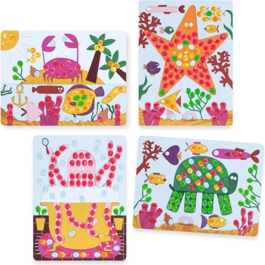 Sea pictures full of colorful dots