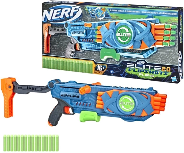 NERF Elite 2.0 Flipshots Flip-16 putų strėlyčių pistoletas