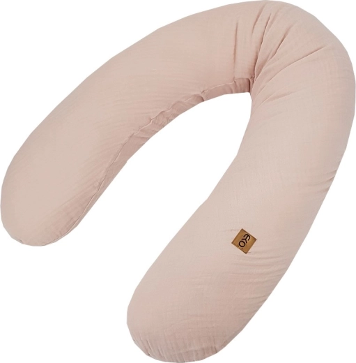 EKO muslino maitinimo pagalvė beige 180 cm